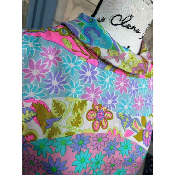 vintage 1960s shift dress I Magnin psychedelic flaw - Picture 2 of 4